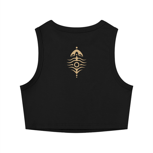 ChillaCybin Women's Tight Crewneck Crop Tank Top