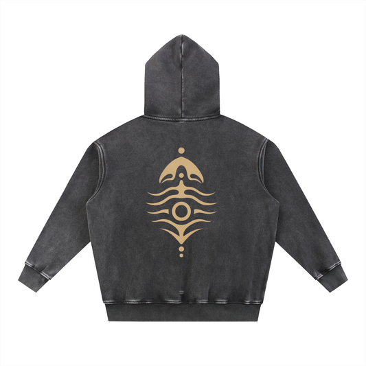 ChillaCybin Snow-Wash Fleece Oversize Hoodie