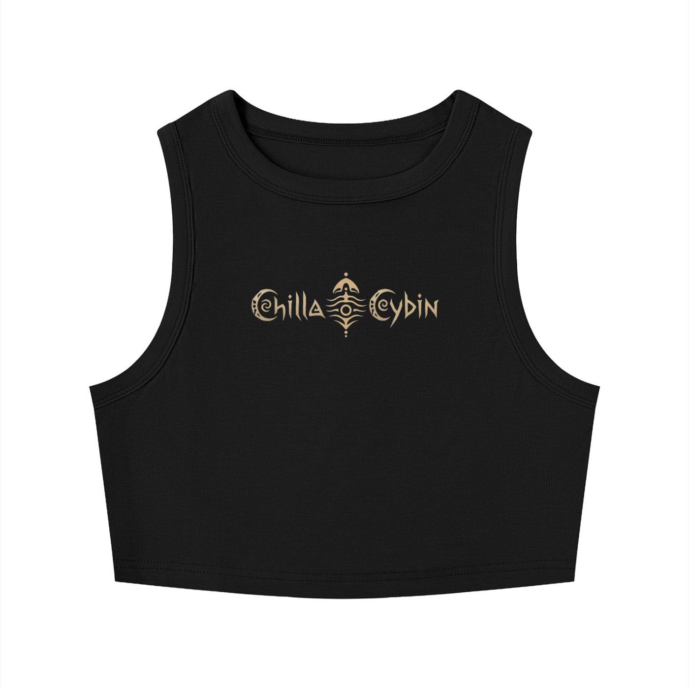 ChillaCybin Women's Tight Crewneck Crop Tank Top