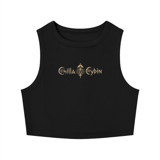 ChillaCybin Women's Tight Crewneck Crop Tank Top